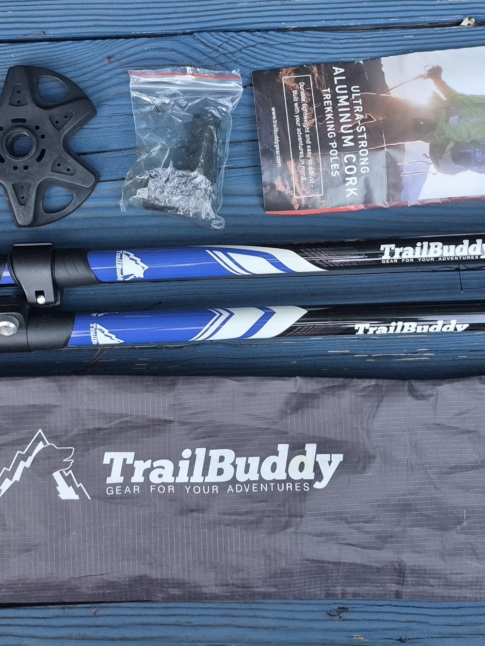 Men's Blue Trekking Poles - Pair